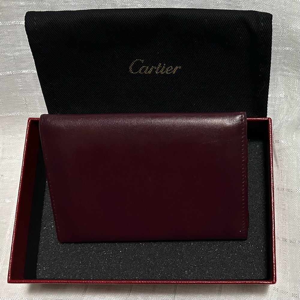Cartier Leather Wallet - Burgundy - Picture 9 of 15